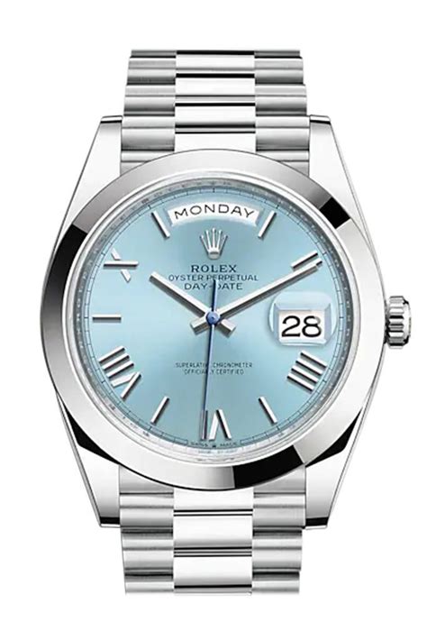 ice blue rolex replica presidential|Rolex Day Date 40 Ice Blue Diagonal Motif Dial Platinum President .